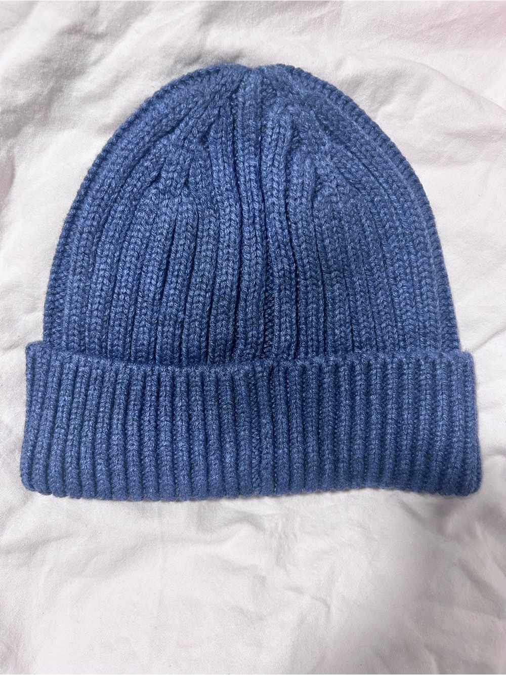Uniqlo Ribbed Knit Hat Blue Unisex